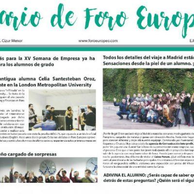 Imagen de la noticia ¡Extra, extra! Diario de Foro Europeo