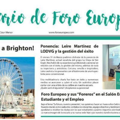 Imagen de la noticia Nueva edición del Diario de Foro Europeo